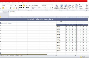 Free Football Calendar Templates [Excel+PDF]