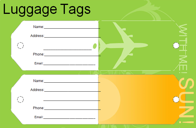 25+ Free Editable Luggage Tag Template