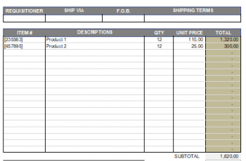 Free Purchase Order Template [Word+Excel]