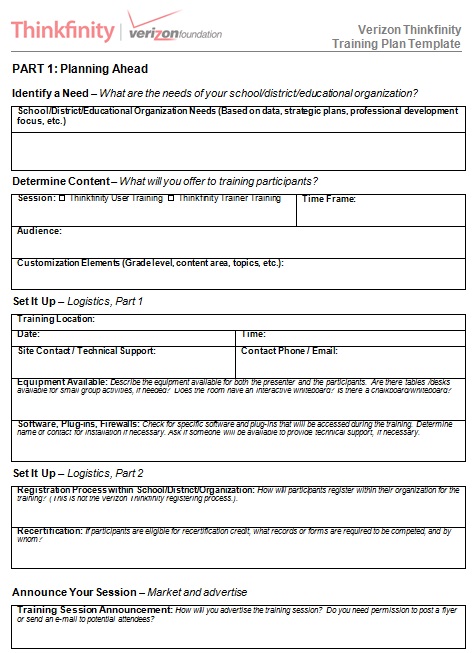 sample training plan template for employees