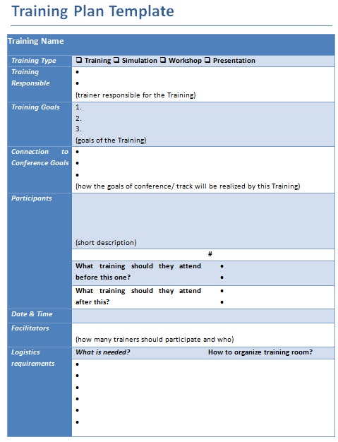 staff training and development plan template