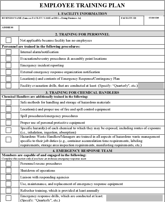 learning plan template for employees
