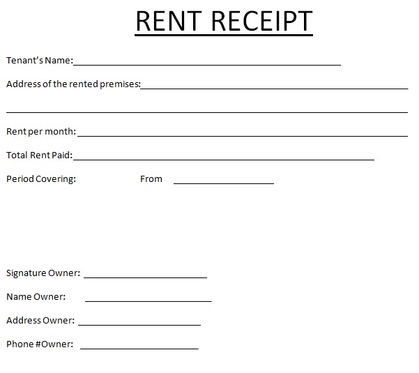 rent payment invoice template