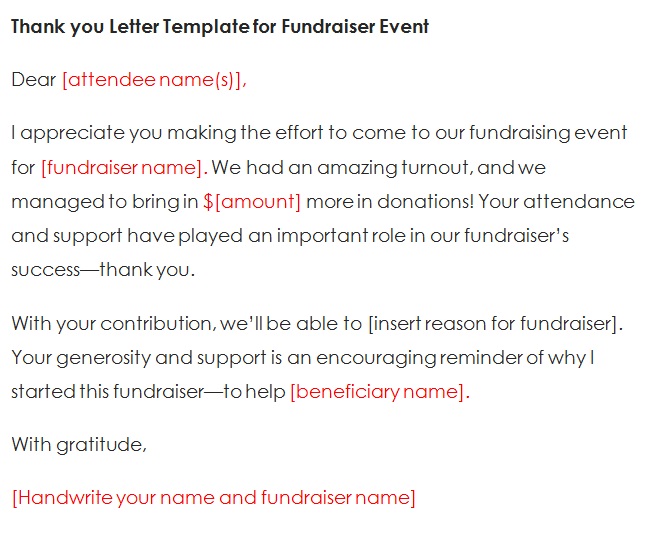 donation thank you letter template