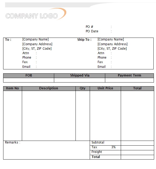 purchase order doc
