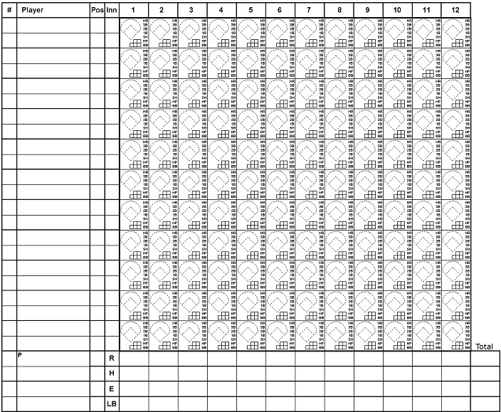 baseball score sheet pdf