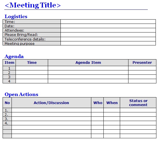 sample meeting invitation with agenda