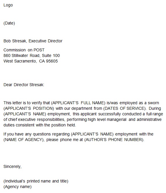 employment verification letter sample doc