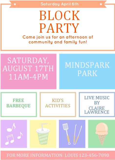 block party flyer template 2