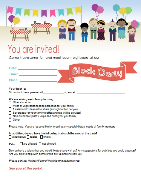 block party flyer template 3