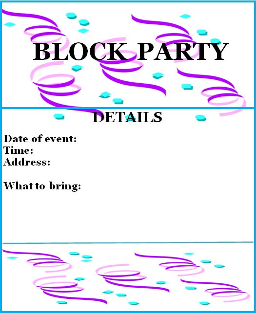 block party flyer template