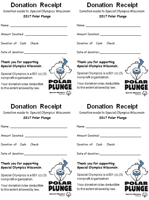 donation receipt template 1