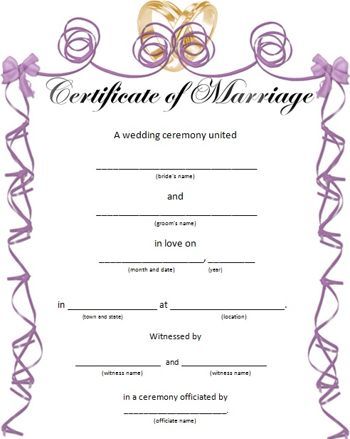 marriage certificate template 11