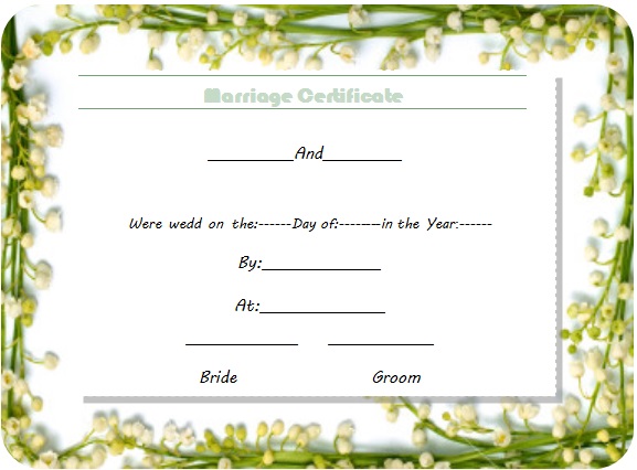 marriage certificate template 12