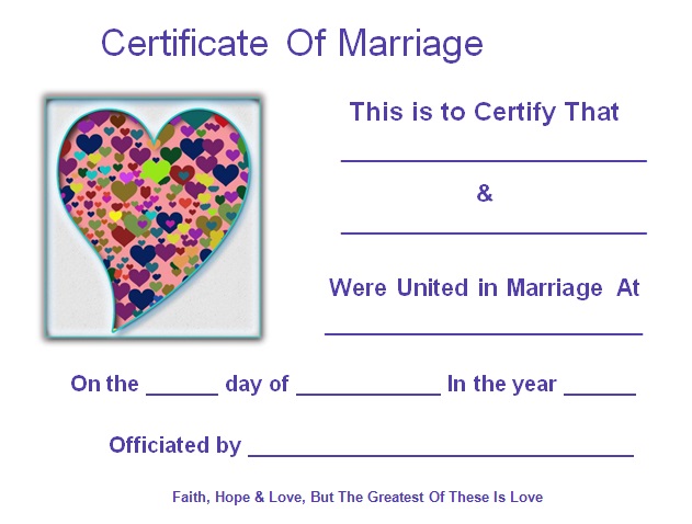marriage certificate template 3