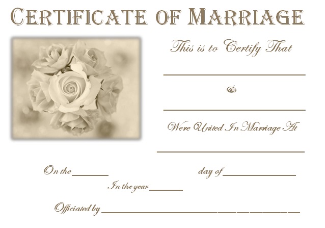 marriage certificate template 5
