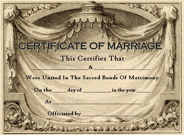 marriage certificate template 6