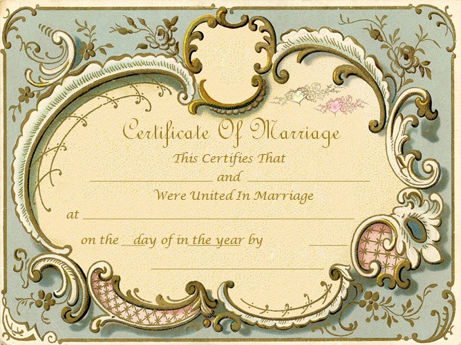 marriage certificate template 7