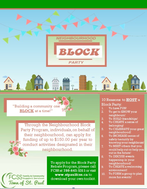 neighbourhood block party flyer