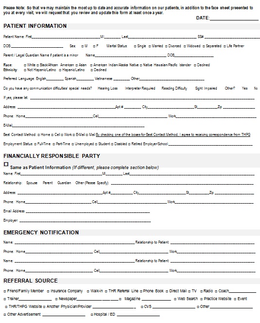 new patient registration form 18