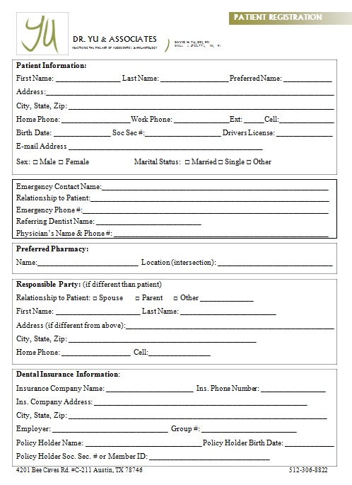 new patient registration form 23