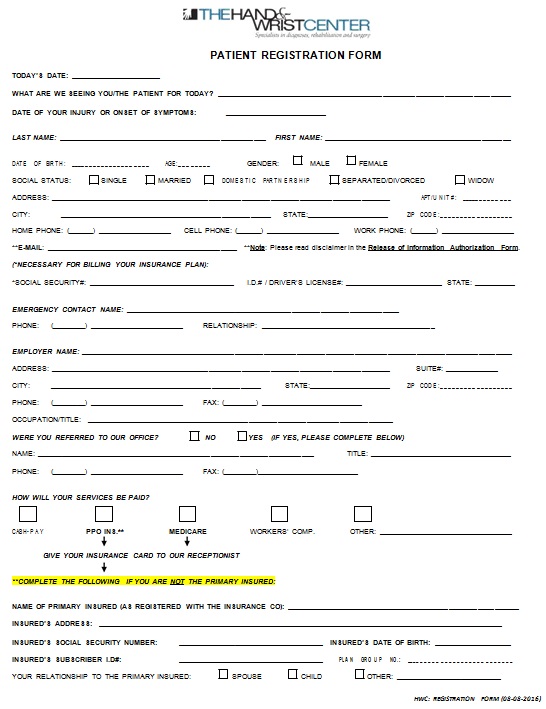 new patient registration form 29