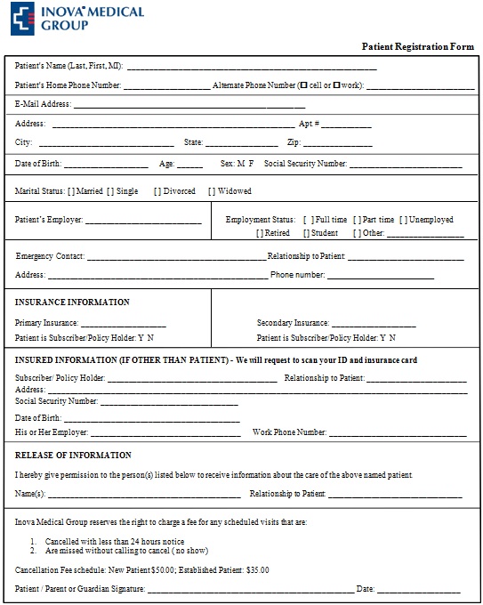new patient registration form 6
