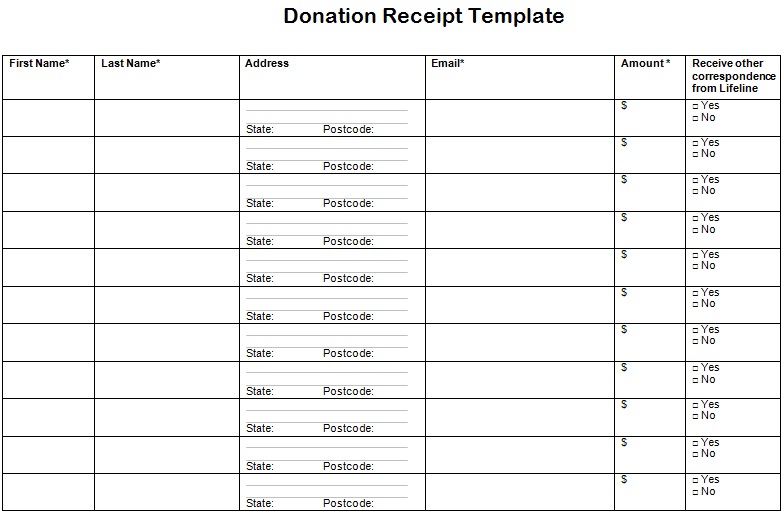 non profit donation receipt template 22