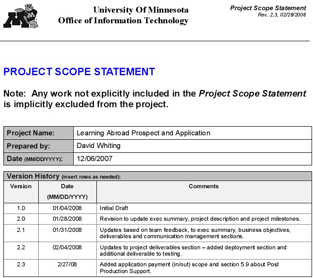 project scope statement 3