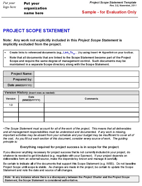 project scope statement 4