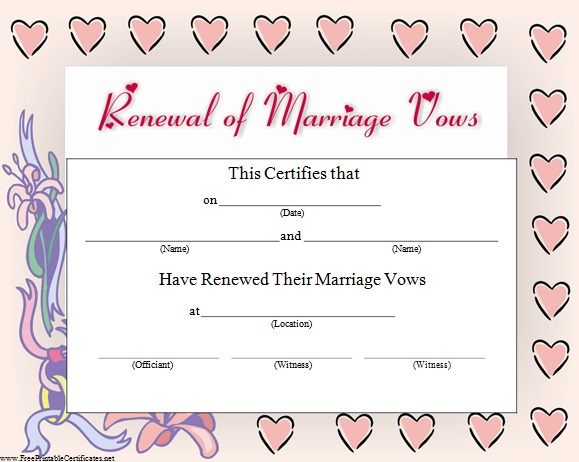 renewal of marriage vows
