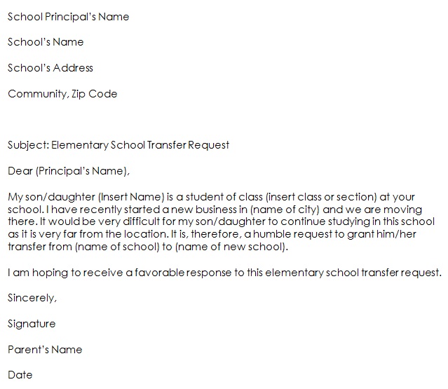 school teacher transfer letter 1