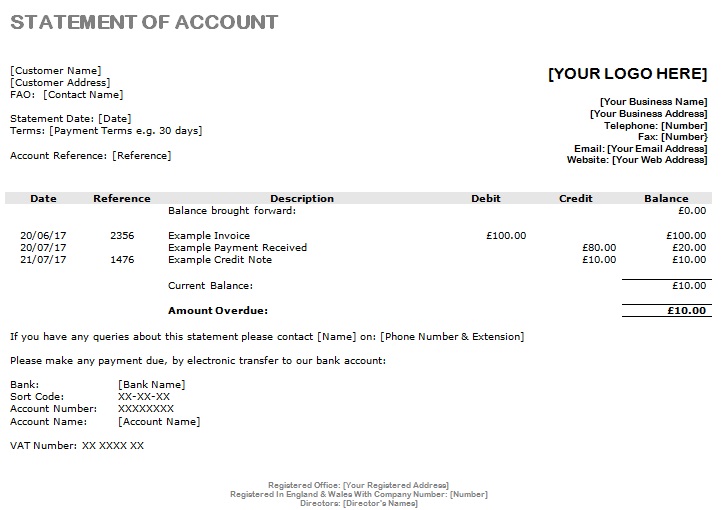 bank statement template 12