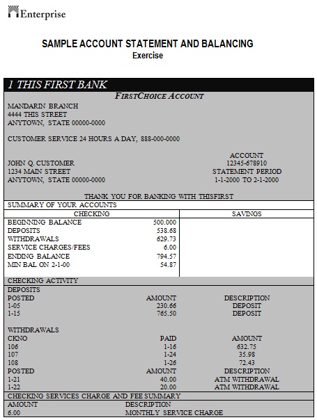 bank statement template 19