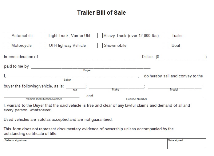 bill of sale template 14