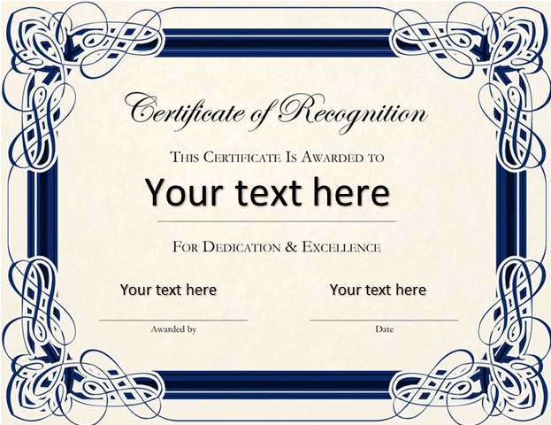 certificate of recognition 14
