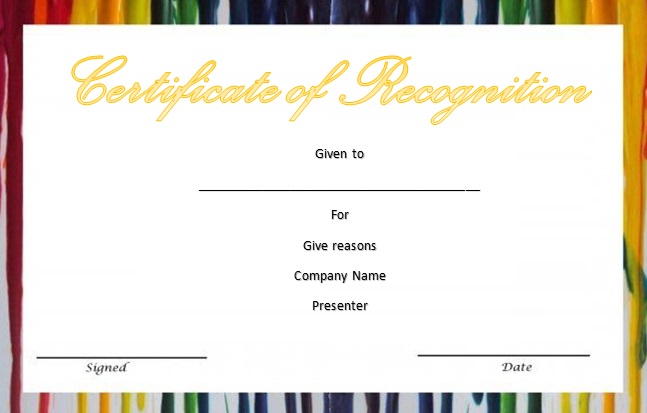 certificate of recognition 22