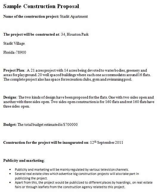 construction proposal template 14