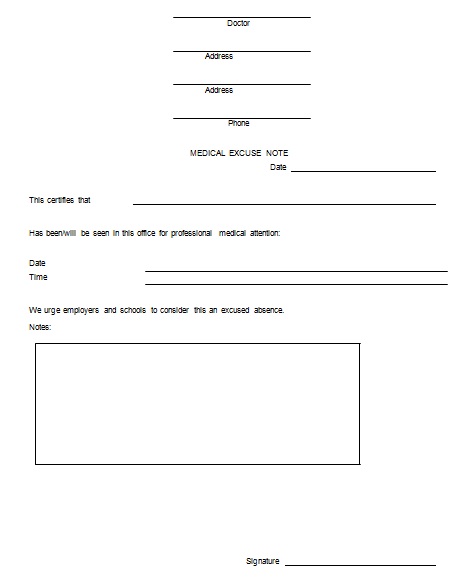 doctors note template 14