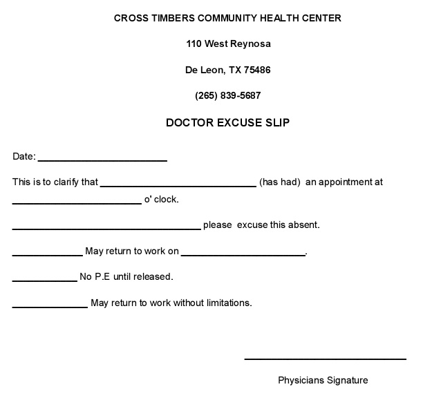 doctors note template 25
