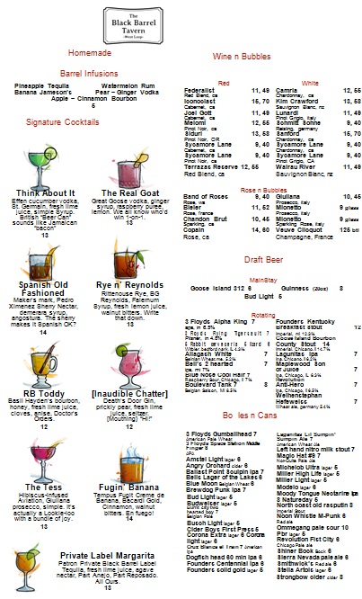 drink menu template 2