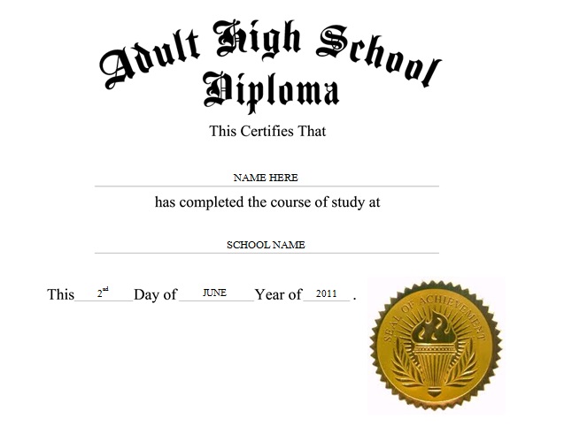 high school diploma template 1
