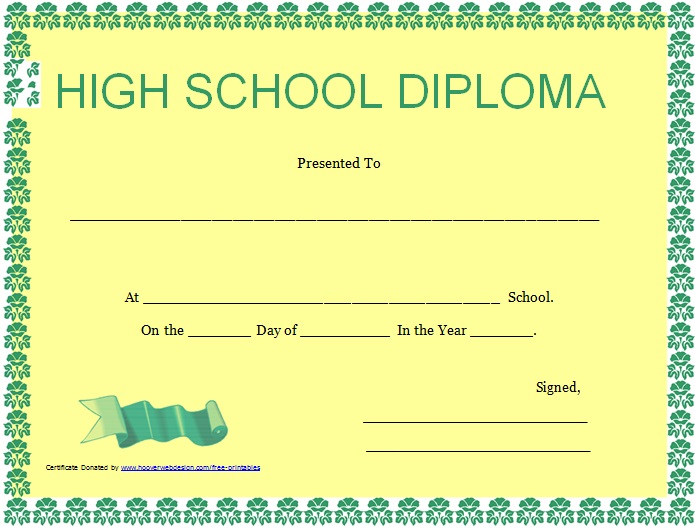 high school diploma template 13