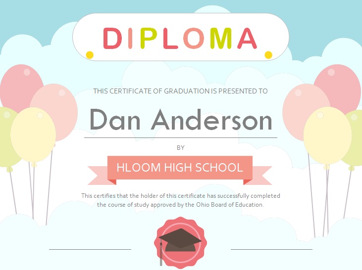 high school diploma template 17