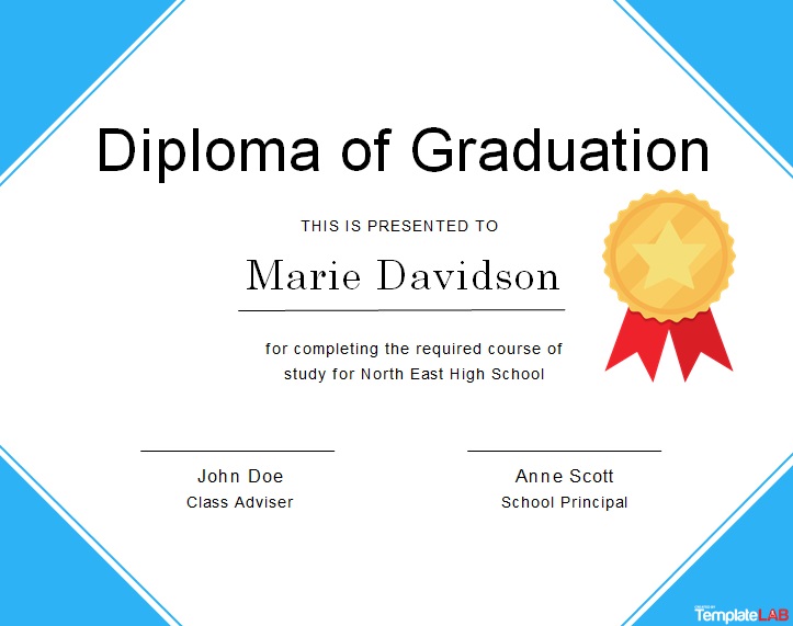 high school diploma template 22