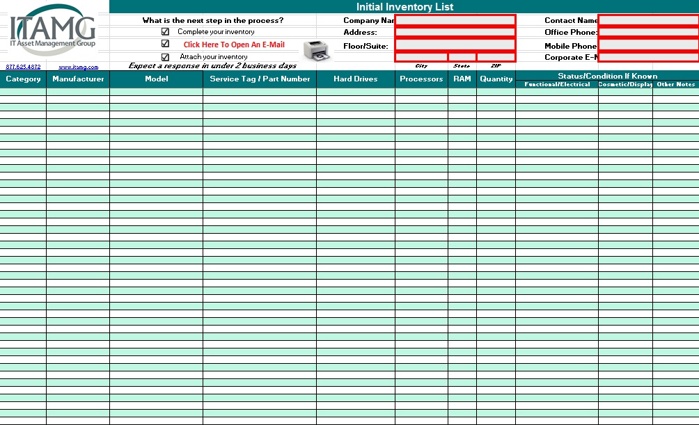 inventory spreadsheet template 12