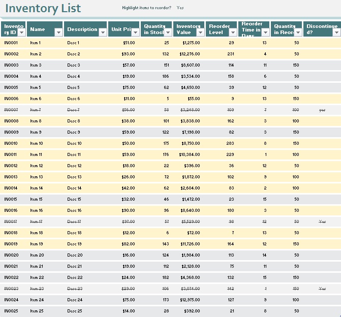 inventory spreadsheet template 21