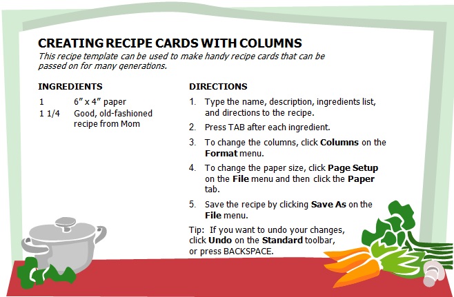 recipe book template 9