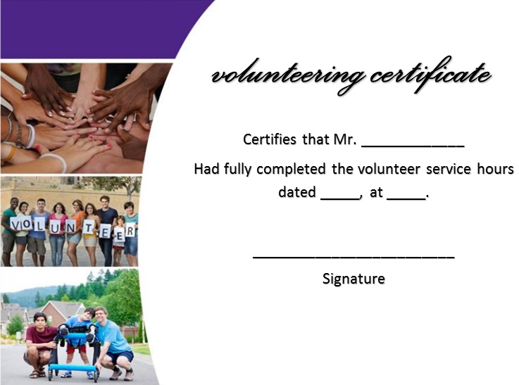 volunteering certificate template 12