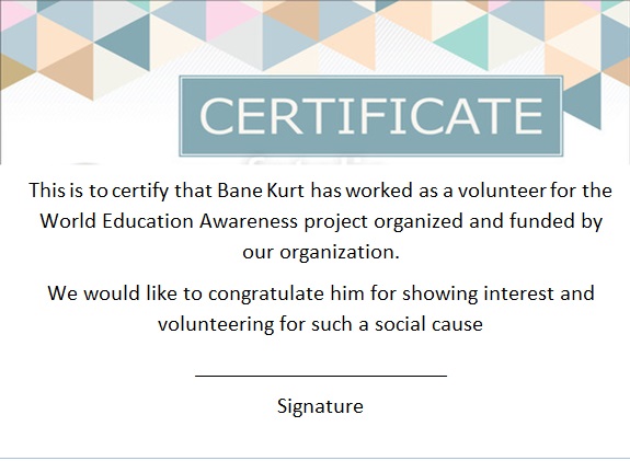 volunteering certificate template 14